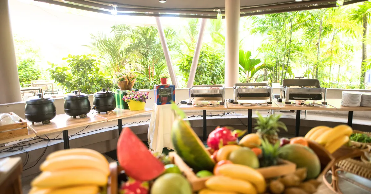 Thai and international buffet served at Vana Nava Water Park
